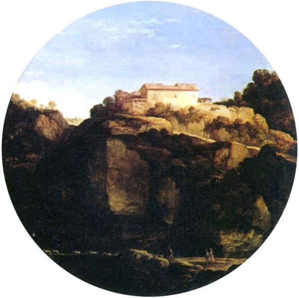 Adam Elsheimer Haus auf dem Berge, Tondo